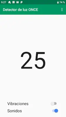Detector de luz ONCE android App screenshot 2